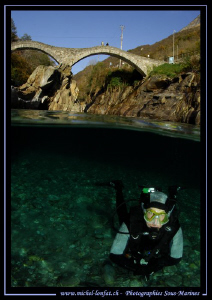 Diving the Verzasca River... :O)... by Michel Lonfat 